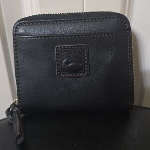 New Dooney Florentine Small Zip Around Wallet - Color: Black